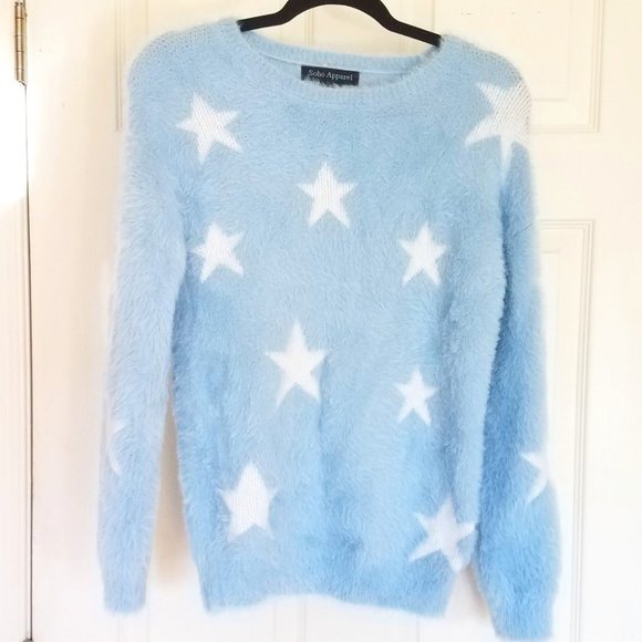 Soho Apparel Baby Blue White Stars M - Picture 4 of 9